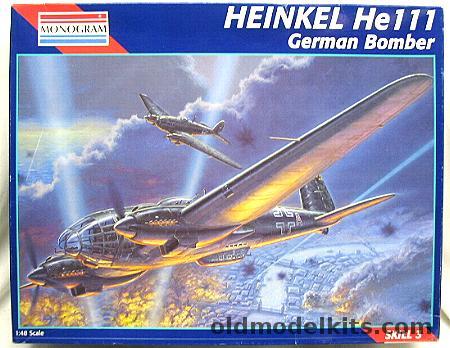 Monogram 1/48 Heinkel He-111 H-4 or H-5 - German Bomber (He111H4), 5509 plastic model kit